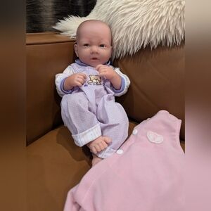 Berenguer Boutique JC newborn baby girl doll with blue eyes approx 14"